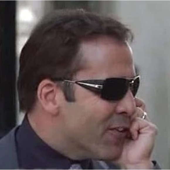 Prada black and silver metal sunglasses snakeskin design trim - Picture 6 of 7